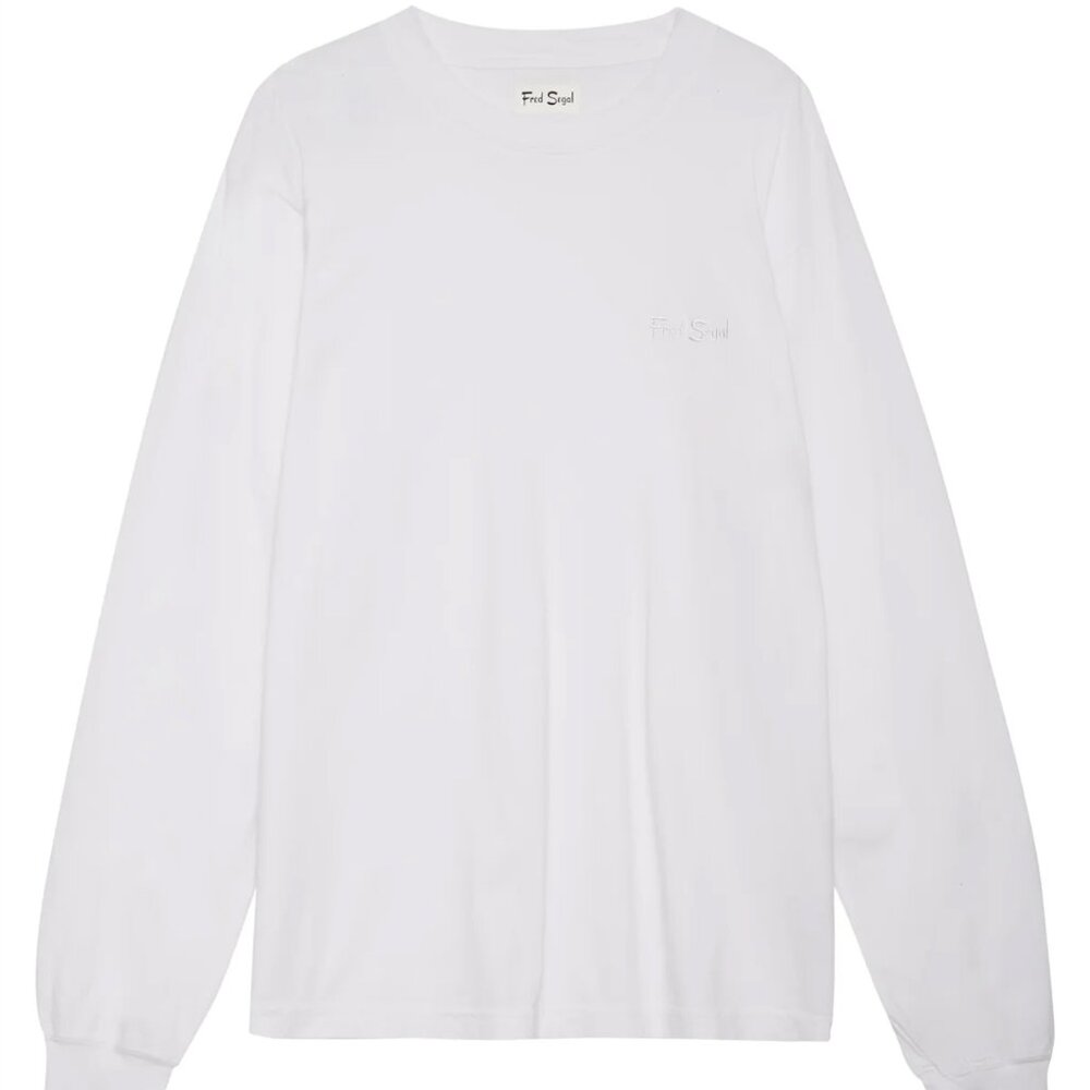 FRED SEGAL Logo Core Long Sleeve White T-Shirt Sz 4 (Men's 2XL, Women's 3XL)